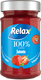 Relax 100% z ovoce JAHODA 220g sklo