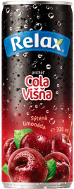 Relax limonáda COLA VIŠŇA 0,33L plech