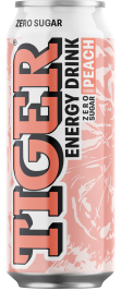 Tiger energy drink ZERO PEACH 0,5L plech