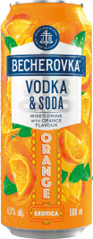 Becherovka RTD Vodka Soda Orange flavoured 4,5% 0,5L