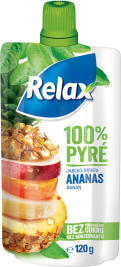 Relax 100% pyré Jablko-Mrkev-ANANAS-Banán 120g