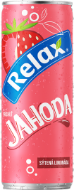 Relax limonáda JAHODA 0,33L plech