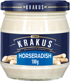 Horseradish in glass jar