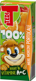 TEDI 200 ml 100% mere morcovi portocale
