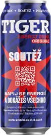 Tiger energy drink 0,5L plech - soutěž 2025