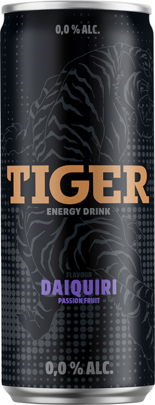 Tiger energy drink DAIQUIRI PASSION FRUIT 0,25L plech