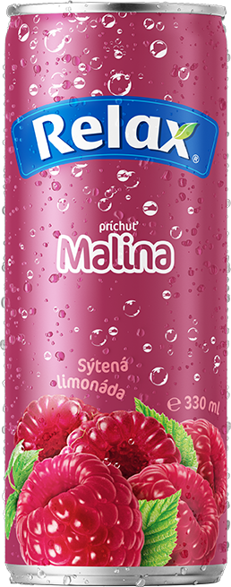 Relax limonáda MALINA 0,33L plech