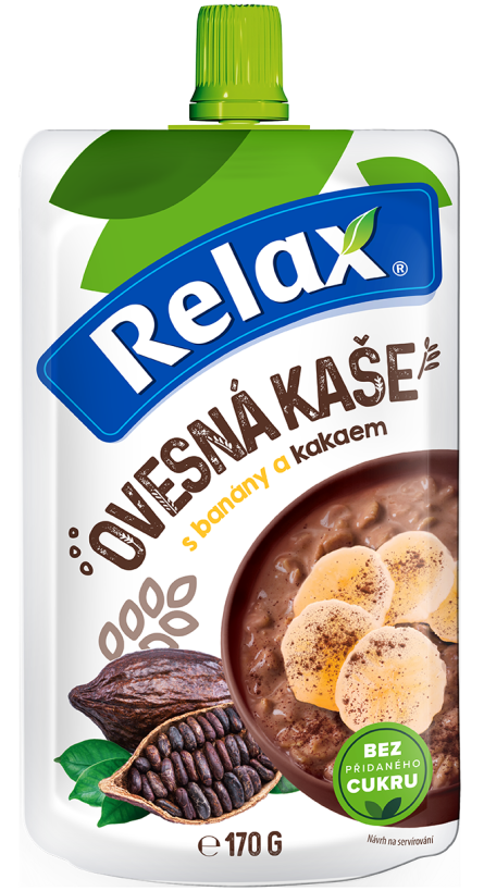 Relax Ovesná kaše BANÁN, KAKAO 170g