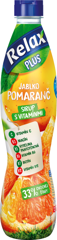 Relax ovocný sirup jablko-POMARANČ 33% 0,7L PET