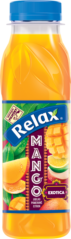 Relax exotica MANGO-jablko-pomeranč-citron 0,3L PET