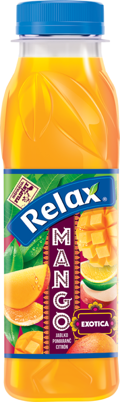 Relax exotica MANGO-jablko-pomaranč-citrón 0,3L PET