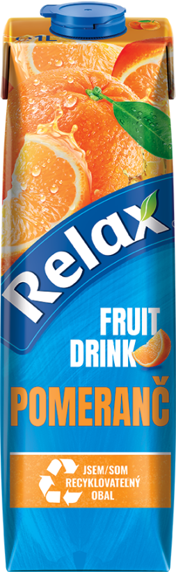 Relax fruit drink POMERANČ 1L TS