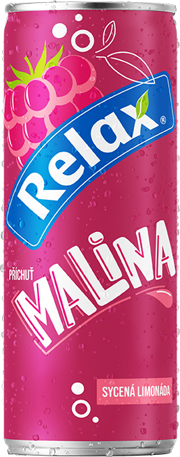 Relax limonáda MALINA 0,33L plech