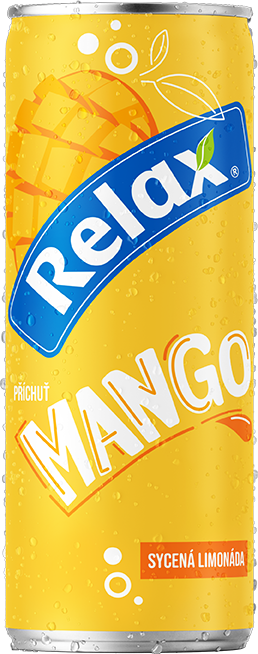 Relax limonáda MANGO 0,33L plech