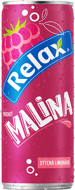 Relax limonáda MALINA 0,33L plech