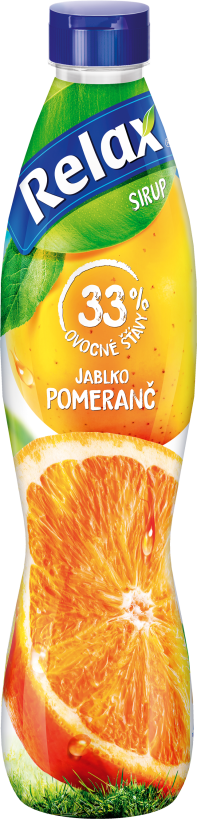 Relax ovocný sirup 33% jablko-POMERANČ 0,7L PET