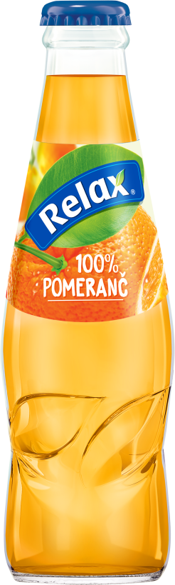 Relax 100% Pomeranč 0,2L sklo