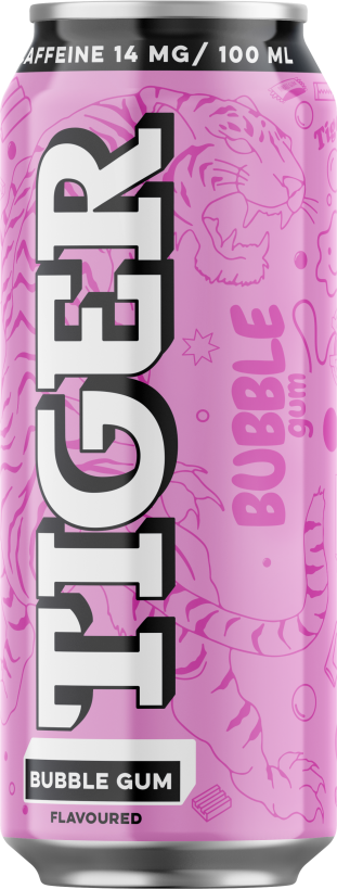 Tiger Light Caffeine BUBBLE GUM 0,5L plech