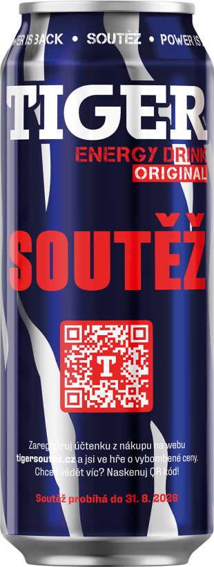 Tiger energy drink 0,5L plech - soutěž 2026