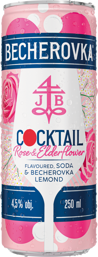 Becherovka RTD Cocktail Rose & Elderflower flavoured 4,5% 0,25L