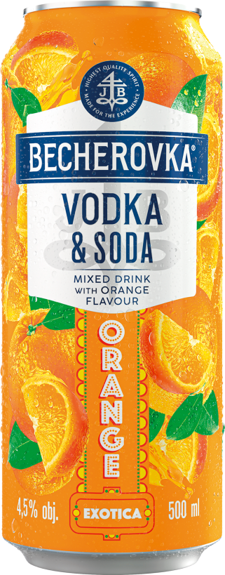 Becherovka RTD Vodka Soda Orange flavoured 4,5% 0,5L