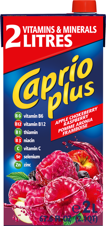 CAPRIO PLUS JABLKO, MALINA, ARONIE 2L
