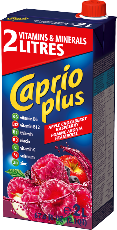CAPRIO PLUS JABLKO, MALINA, ARONIE 2L