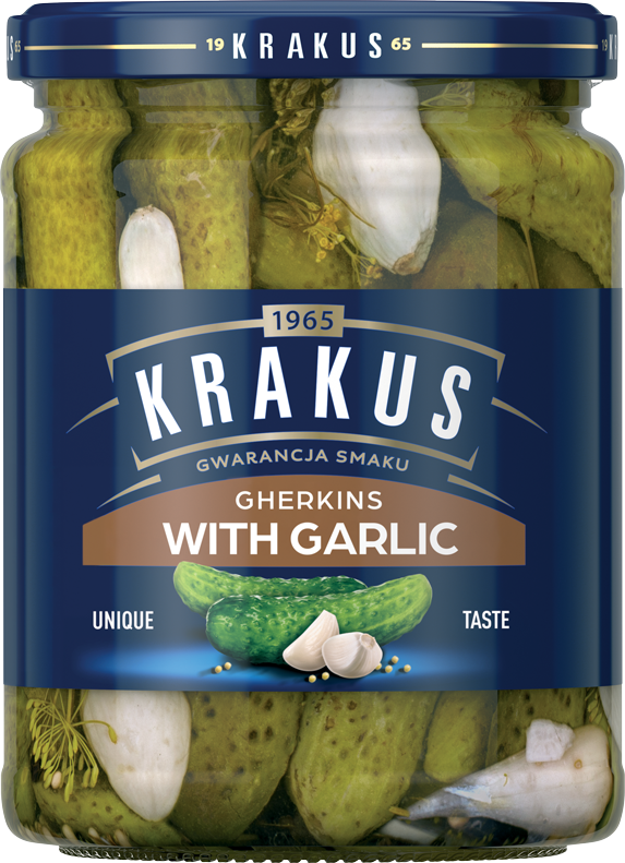 KRAKUS 500 g Gherkins with garlic