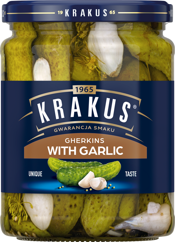 KRAKUS 500 g Gherkins with garlic