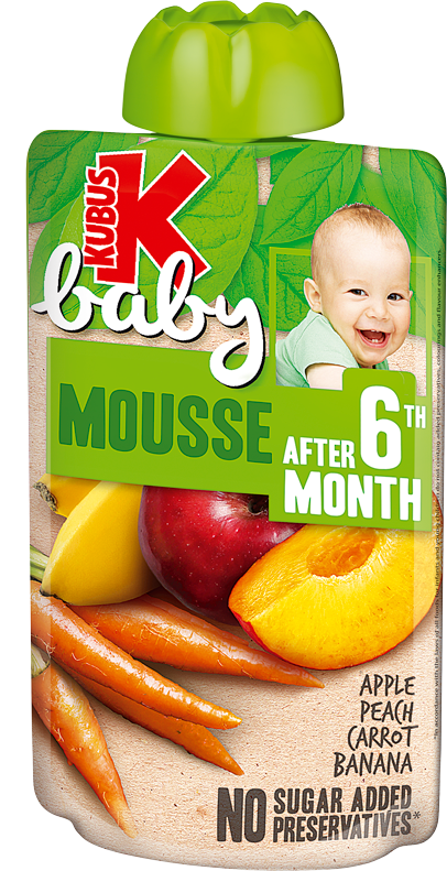 KUBUŚ pouch 100g jabłko - brzoskwinia