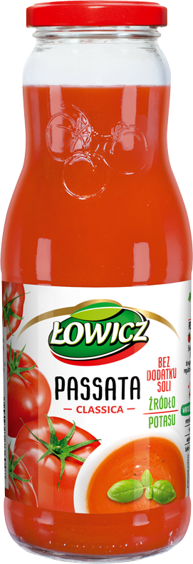 ŁOWICZ 680 g Passata classica glass bottle