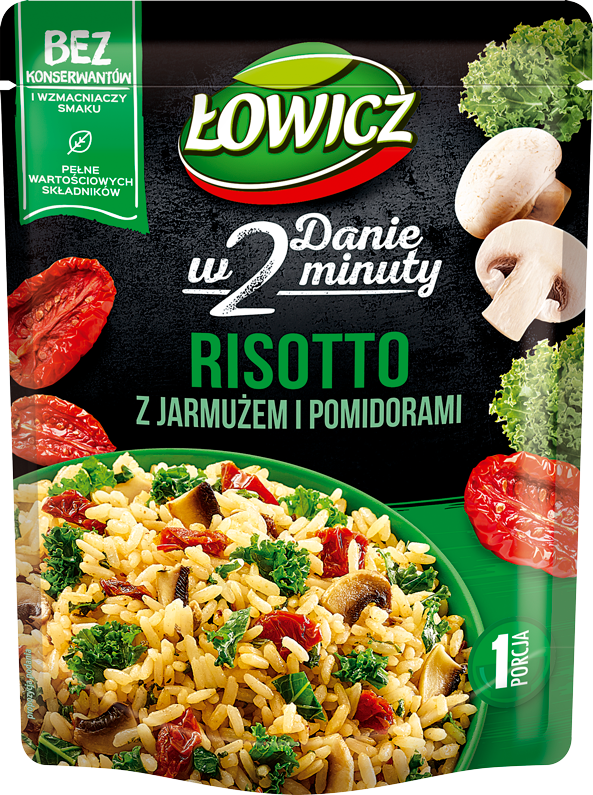 ŁOWICZ 250 g Risotto - rice with kale and dried tomatoes