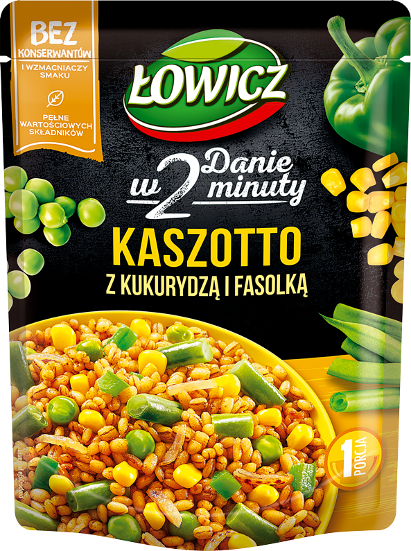 ŁOWICZ 250 g Kaszotto - pearl barley with corn and green beans