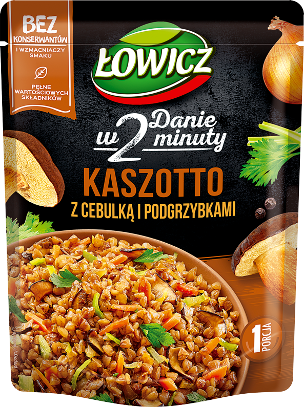 ŁOWICZ 250 g Kaszotto - buckwheat with onions and dried mushrooms 