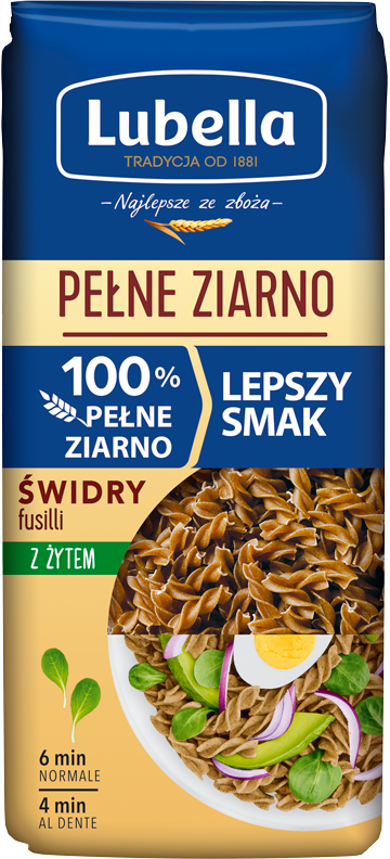 LUBELLA 400 g Rye Fusilli (Świder z żytem)