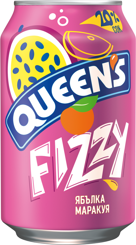 QUEENS 330 ml apple and passion fruit