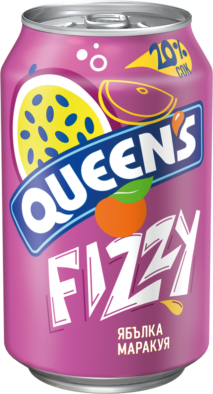 QUEENS 330 ml apple and passion fruit