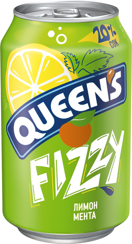 QUEENS 330 ml lemon and mint