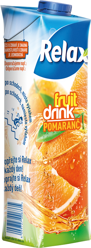 Relax fruit drink POMARANČ 1L TS