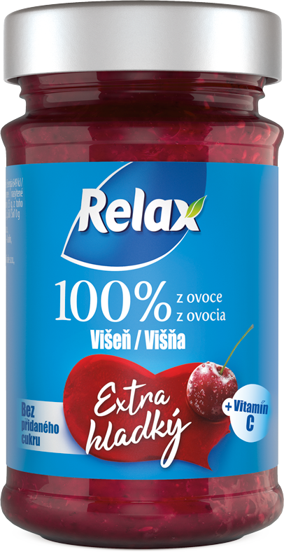 Relax 100% z ovoce Extra hladký VIŠEŃ 220g sklo
