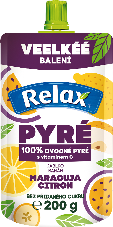 Relax 100% pyré MARACUJA - CITRON 200g 