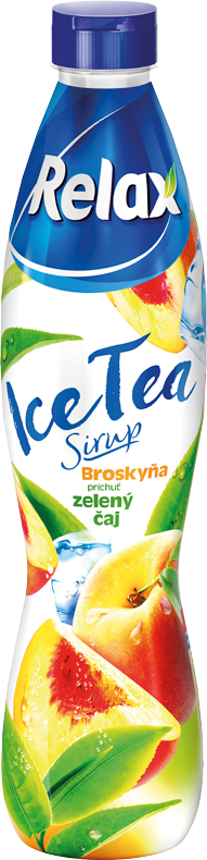 Relax sirup ICE TEA BROSKYŇA & ZELENÝ ČAJ 0,7L PET
