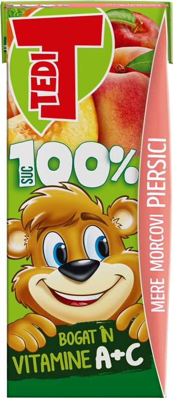 TEDI 200 ml 100% mere morcovi piersici