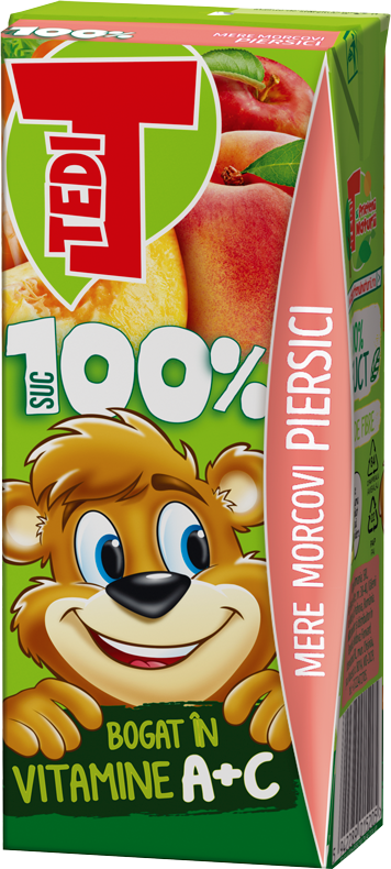 TEDI 200 ml 100% mere morcovi piersici