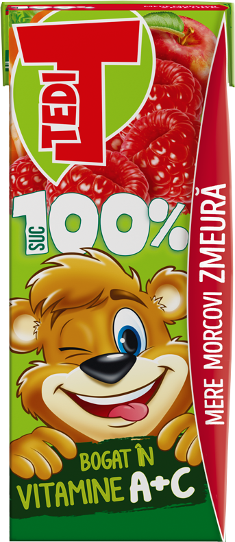 TEDI 200 ml 100% mere morcovi zmeura
