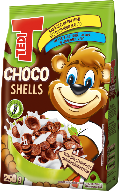 Tedi 250 g choco shels