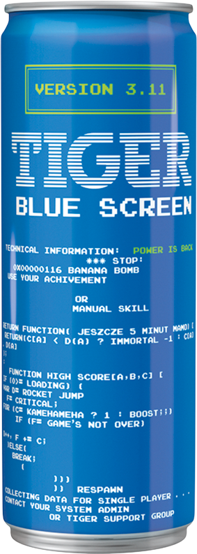 TIGER 250 ml blue screen