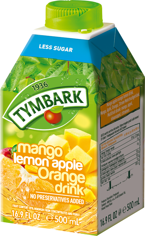Multifruit drink: mango, apple, orange, lemon drink